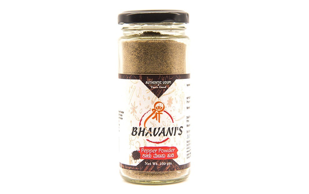 Bhavani's Pepper Powder    Glass Jar  100 grams